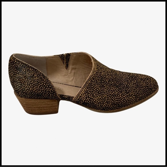 Madewell DOrsay Flats Speckled Print Leather Block Heel Women Size 8 - Picture 3 of 4